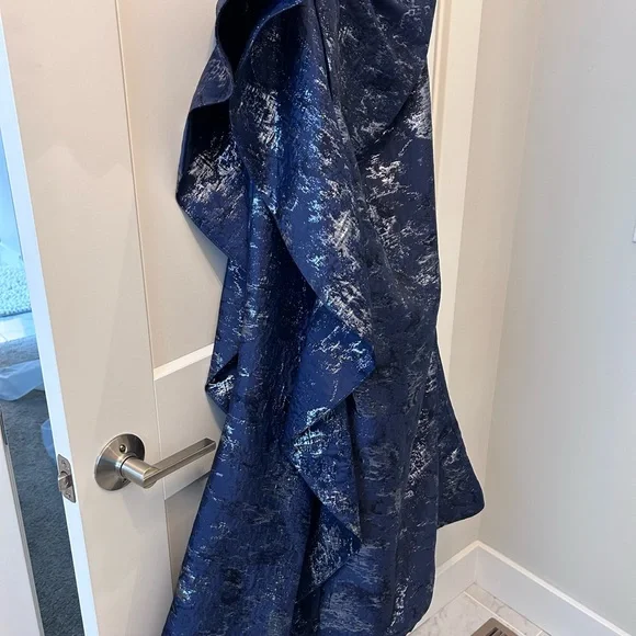 Mother of Bride or Groom dress-navy with silver metallic threading - Picture 7 of 11